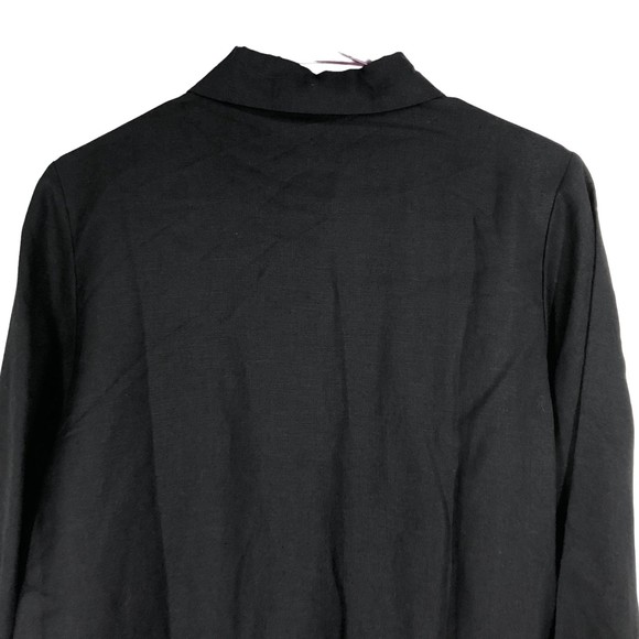 NWT Dialogue Linen Blend Shirt Tunic Dress w/Mother of Pearl Buttons, LonglineXS - Picture 5 of 9